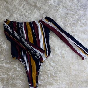 Striped bodysuit